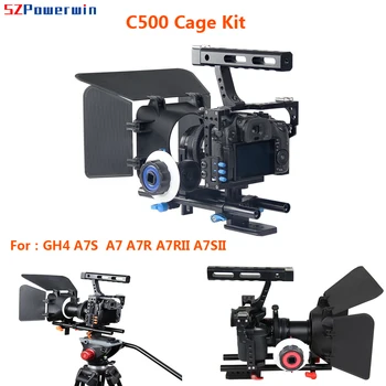 Powerwin C500 Cage Kit GH4 A7S A7 A7R A7RII A7SII DSLR Fotoaparatas Foto Studija Įrenginys Slankiklį Stabilizatorius Atlikite Dėmesio Tvarto Durų komplektą