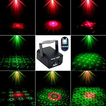 Šviesos Lazerio Mini 32 Modelio Scenos Apšvietimas Disco DJ Šalies Šviesos Strobe Lempa USB Namų Gimtadienį Helovinas KTV Baras Kalėdų