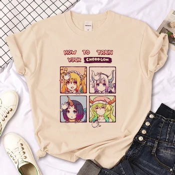 Kobayashi Dragon Tarnaitė t-marškinėliai moterims anime juokinga dizaineris viršų moteriška grafinis juokinga drabužiai