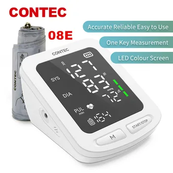 CONTEC08E Nešiojamosios Automatinio Skaitmeninis Kraujo Spaudimo Monitorius Sphygmomanometer Didelis LED Ekranas BP Stebėti Stebėti