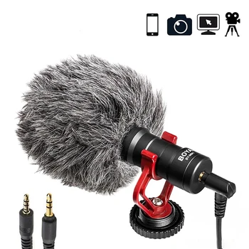 Kondensatoriaus Įrašymas Mikrofonas, Universalus Cardioid Nešiojamų 3.5 mm, Karabinai, Mic, skirtas DSLR Fotoaparatas 