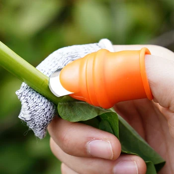 Lauko daržovių lauko daržovių pasėlių skinti prietaiso moterų/vyrų nykščio peilis su gumos/5A anti-sumažinti pirštinės virtuvės apsaugoti pirštinės