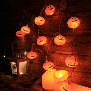 Baterija Lemputė Halloweenstring Šviesos Helovinas Jack-o-žibintai Baisu Nustatymas Dekoratyvinis Apšvietimas Šventinę Atmosferą