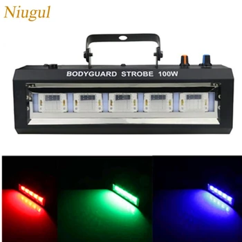 100W RGB LED Blykstės Apšvietimą, Reguliuojamas Greitis/Auto/Garso Kontrolė LED Fash Poveikį, Šviesos, Scenos asmens sargybinis LED Stroboscope Žibintai