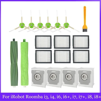 Už iRobot Roomba i3,, i4, i6, i6+, i7, i7+, i8, i8+, E5, E6, E7,Dulkių siurblys Dalis Hepa Filtras Pagrindinėje Pusėje Teptuku Pakeitimo