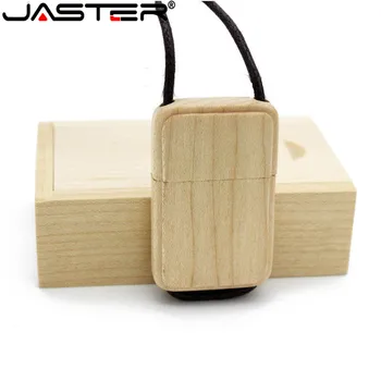 JASTER Kliento LOGOTIPAS Virvelę Medinės lazdelės + box USB 