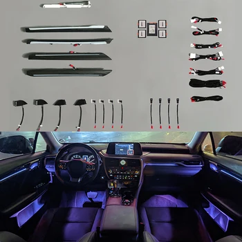 LED dienos Šviesos Tinka Lexus RX 2016-2021 Atmosfera Šviesos Interjero Pakeitimas 64-spalvos Apdaila Šviesos Originalus Mygtukas