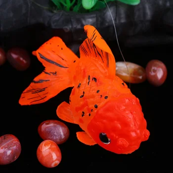 Žuvų Akvariumo Bakas Netikrą Silikono Apdaila Tamsiai Decorationsmoving Žuvys Artificialdecor Floatingornament Karosas Švyti Į