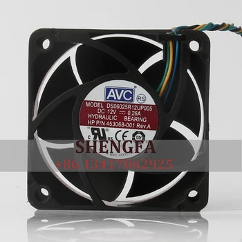 AVC Atveju Aušinimo Ventiliatorius 4-wire PWM Greičio Reguliavimas Ramioje Vėdinimo DC12V 0.26 EB AC 60x60x25MM 6025 6CM DS06025R12UP005