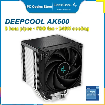 DEEPCOOL AK500 5 Heatpipes CPU Oro Aušintuvas FDB PWM Tylus Ventiliatorius LGA1700 2066 2011 115X 1200 AM4 Su Greičio Mažinimo Linija
