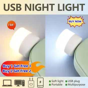 Mini USB Naktį Šiltai Balta Šviesos Akių Apsauga Knygos Skaitymo Šviesos USB Kištukas, Kompiuterio, Mobiliojo Energijos Įkrovimo LED Lempos Naktį