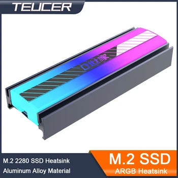TEUCER M. 2 NVME SSD Heatsink 5V 3Pin ARGB Spalvoti Žibintai 2280 Kietojo Disko Aušintuvas