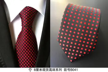 SHENNAIWEI 20 spalva red dot plonas kaklaraištis vyrams corbata žakardo 8cm 100% šilkas