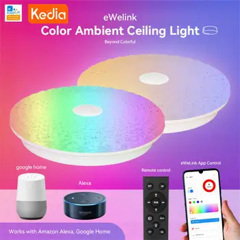 Kedia Smart RGB LED Lubų Šviesos RGB Pritemdomi EWelink APP Alexa Balso Nuotolinio Valdymo Miegamasis Namų Dekoro Lubų Šviesos Naujas