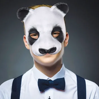 Helovinas Velykų Karnavalas Kaukė, Panda Gyvūnų Kaukė Šalis Dress Up Rekvizitas, Realistiškas 3d