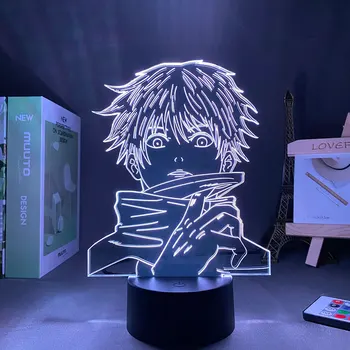 3D Naktį Šviesos Anime Lempos Satoru Gojo Šviesos Džiudžiutsu Kaisen Led Nakties Šviesos Gimtadienio Dovana