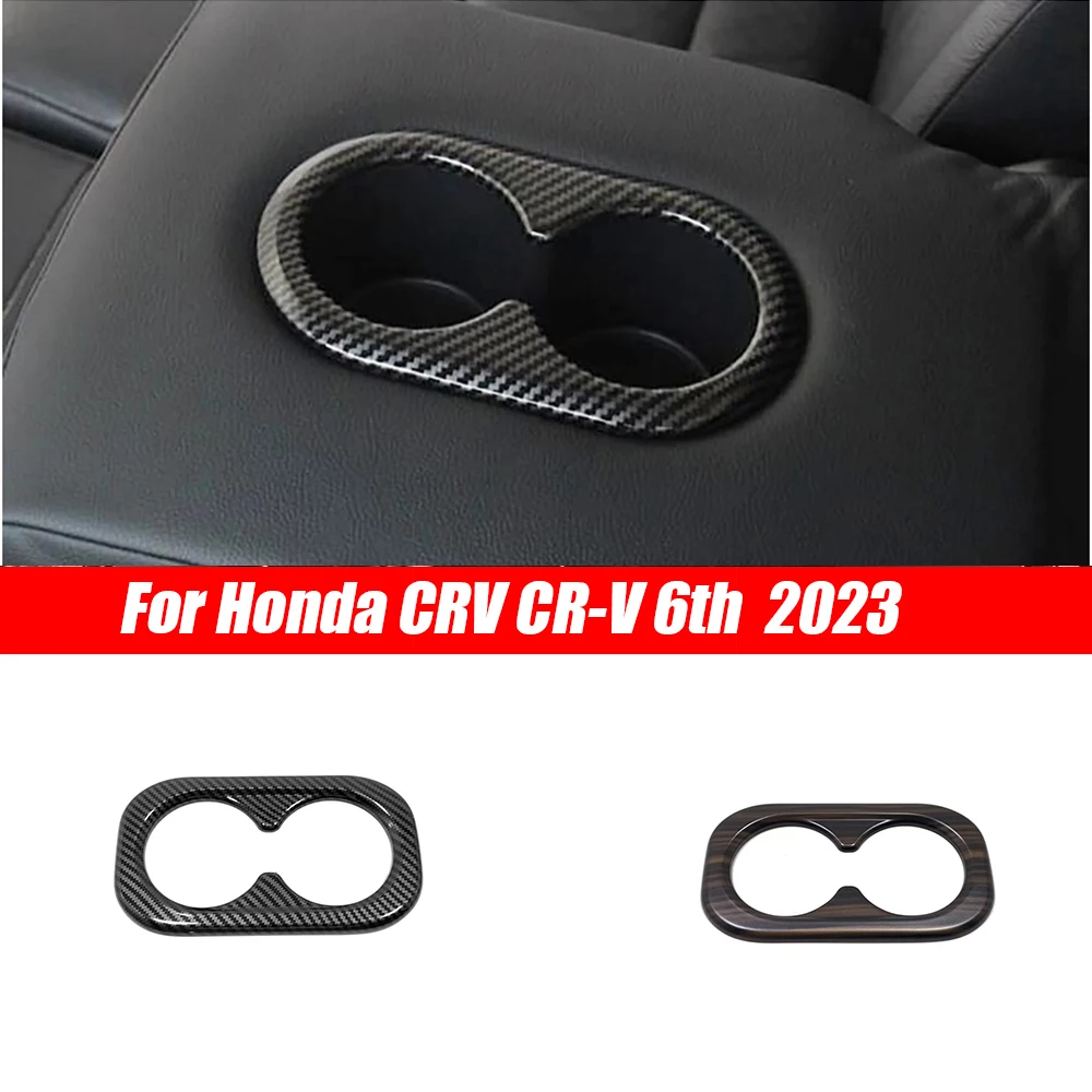 Honda CRV CR-V 6 2023 ABS anglies ir medienos Vidaus Apdaila, Priedai, Automobilių Galinis Vandens Puodelio Laikiklis Rėmo Dangtis Apdaila