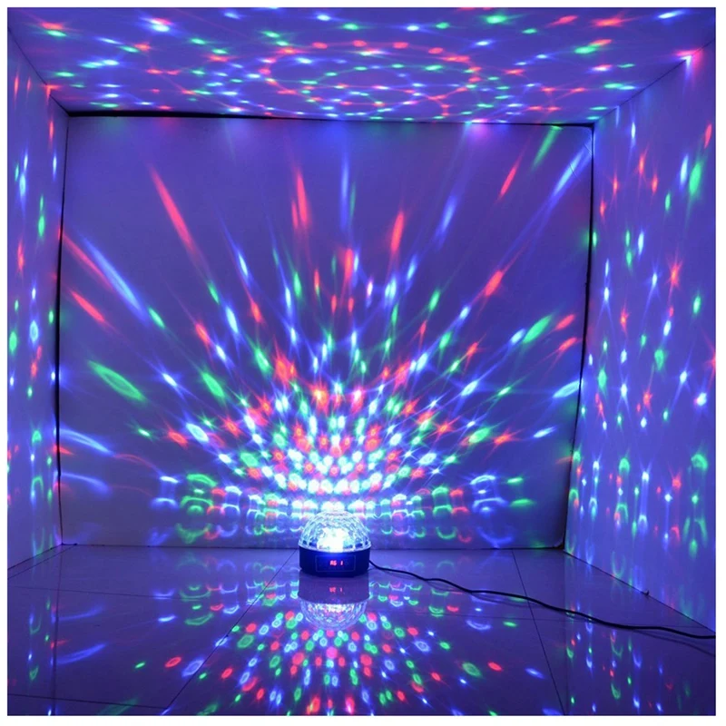 3X LED RGB Kristalų Magija Kamuolys Šviesos Efektas DMX Disco Dj Scenos Šviesos KTV Klubas Pub Baras Vestuvių Parodoje Balso Aktyvuota