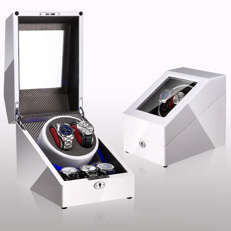 2+3 Žiūrėti Vijurkas, Automatiniai Laikrodžiai LED Mechaninis Laikrodis Rotator Turėtojas Sandėliavimo Dėžės, 5-Pavarų Reguliavimas Žiūrėti Purtyklė
