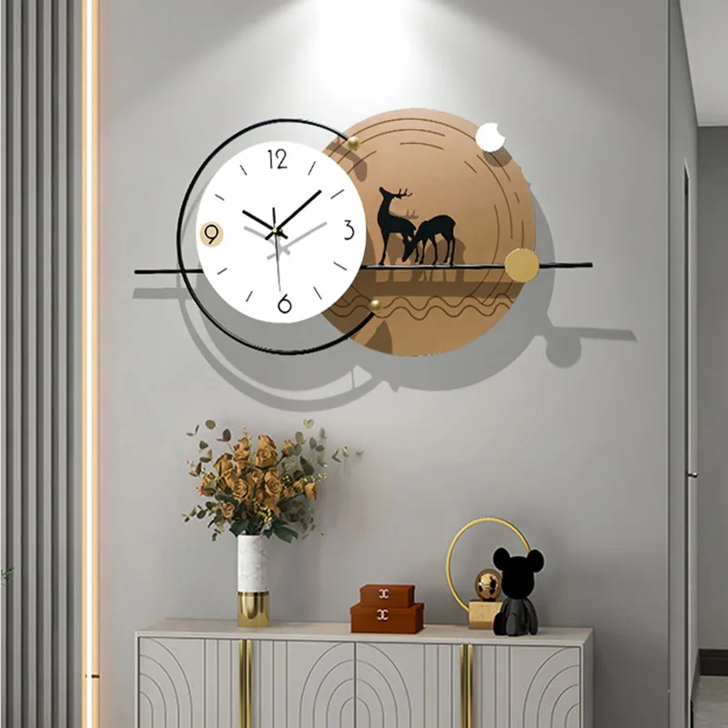 Mechanizmas Judėjimo Šiaurės Sieninis Laikrodis Minimalistinio Stilingas Skaitmeninis Sieninis Laikrodis Prabanga Kambarį Relogio De Parede Dekoro Namai